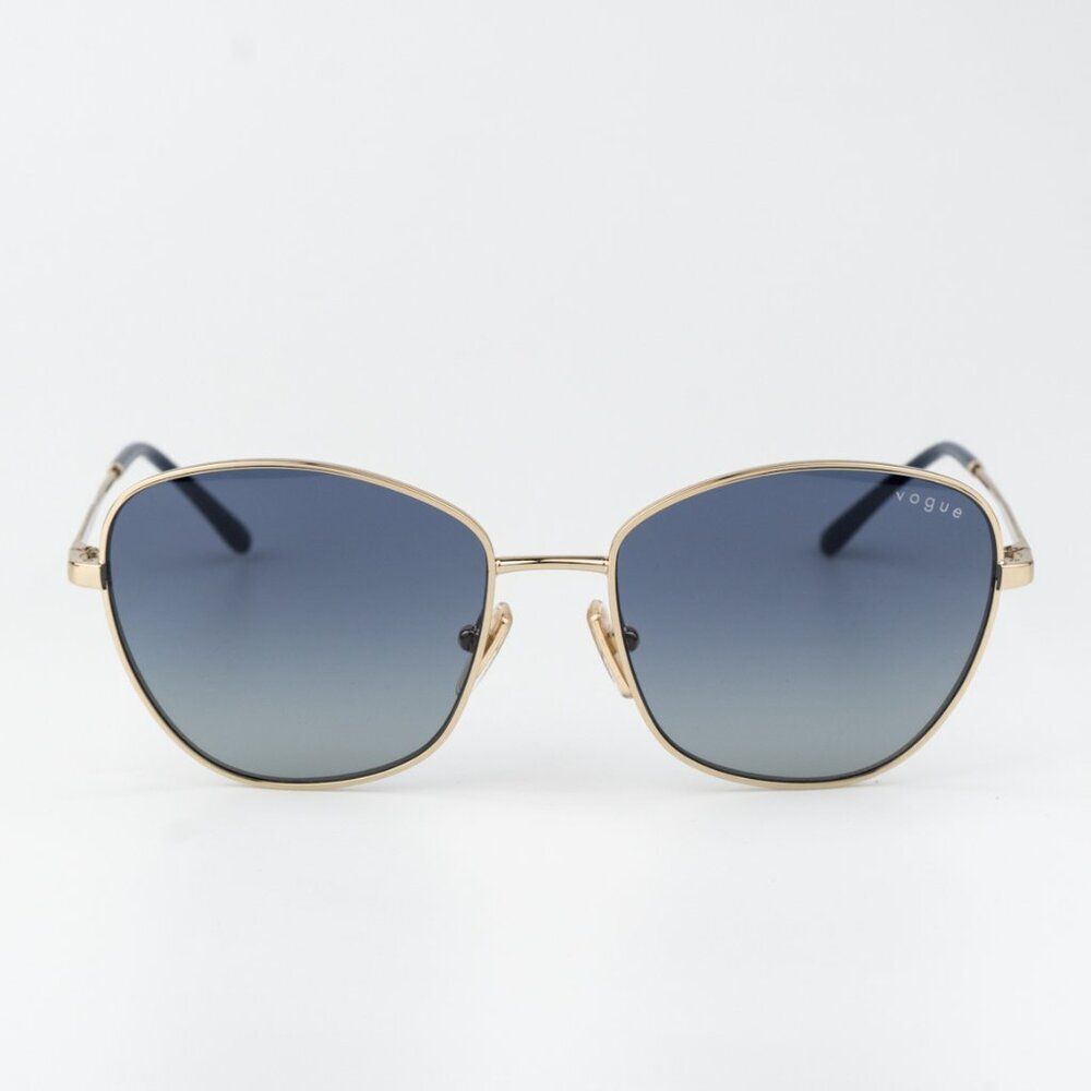 Vogue Women Sunglasses Pale Gold Grey Blue Gradient Butterfly VO4232S 848/4L NEW